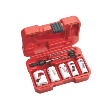 Click here to see Milwaukee 49-22-4138 Milwaukee 49-22-4138 8-pcs Compact Plumber's Hole Dozer Hole Saw Kit
