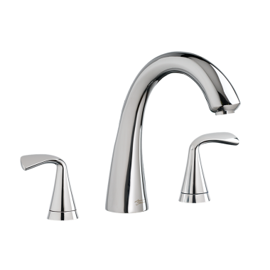 Click here to see American Standard 7186.900.002 American Standard Fluent Two-Handle Chrome Deck-Mount Tub Filler, Metal Lever Handles, Brass, ADA Compliant - 7186900.002