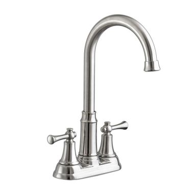 Click here to see American Standard 4285.420.F15.075 American Standard Portsmouth Two-Handle High Arc Bar/Prep Faucet, 1.5 GPM, Stainless Steel - 4285420F15.075