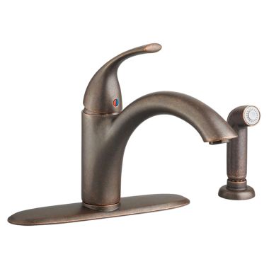 Click here to see American Standard 4433.001.F15.224 AS 4433001F15.224 Quince Oil Rubbed Bronze Kitchen Faucet with Spray