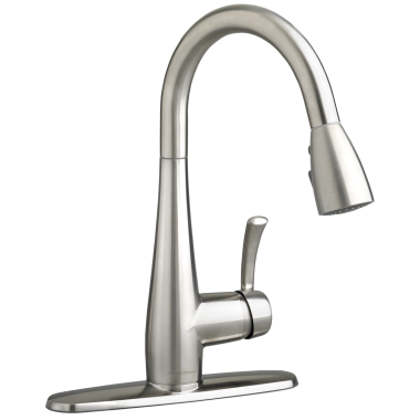 Click here to see American Standard 4433.300.F15.075 American Standard Quince Single Handle Pull-Down High Arc Kitchen Faucet, 1.5 GPM, Stainless Steel - 4433300F15.075