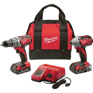 Click here to see Milwaukee 2691-22 Milwaukee 2691-22 Compact Combo Kit, 6 Pieces, 18 V Li-Ion, 1.4 Ah