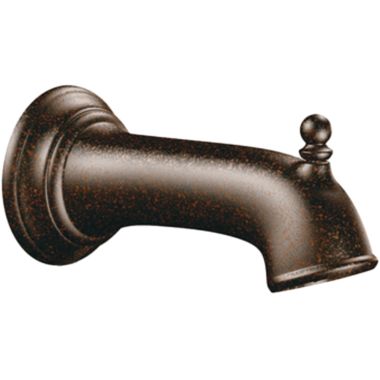 Click here to see Moen 3857ORB Moen Brantford Wall Mounted Oil Rubbed Bronze Tub Spout with Pull-Up Diverter, 1/2-inch Connection Size, Slip Fit - 3857ORB