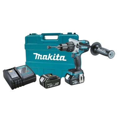Click here to see Makita XPH07M Makita LXT Cordless Hammer Drill Kit, 18 V, Lithium-Ion, 1/2 in Keyless Chuck, 2100 rpm