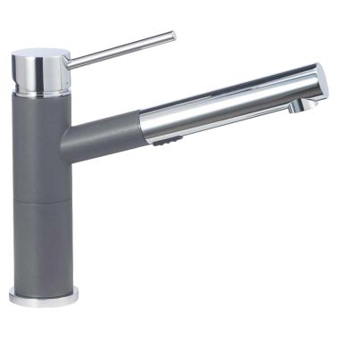 Click here to see Blanco 441489 Blanco 441489 Chrome/Cinder Alta Compact Pull-Out Faucet, 2.2 GPM