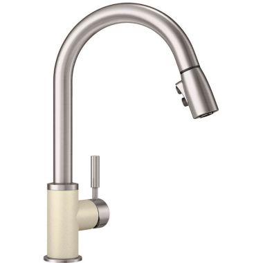 Click here to see Blanco 442060 Blanco 442060 Stainless/Biscuit Sonoma Pull-Down Spray Faucet, 1.5 GPM