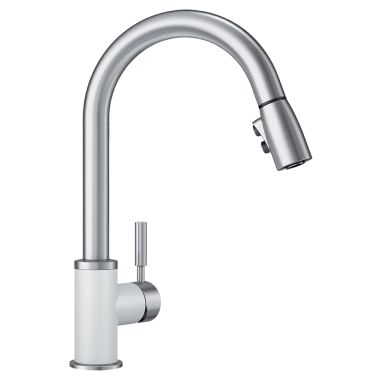 Click here to see Blanco 442068 Blanco 442068 Stainless/White Sonoma Pull-Down Spray Faucet, 2.2 GPM