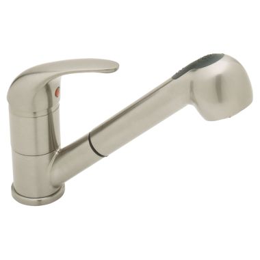 Click here to see Blanco 440519 Blanco 440519 Satin Nickel Torino Jr. Pull-Out Spray Kitchen Faucet