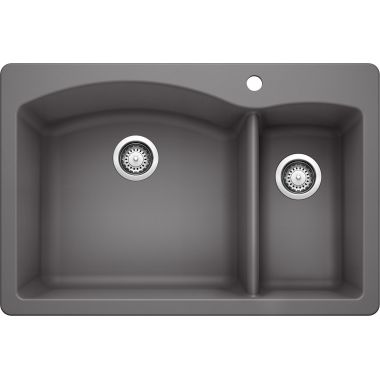 Click here to see Blanco 441464 Blanco 441464 Diamond Dual Mount Double-Bowl Kitchen Sink - Cinder