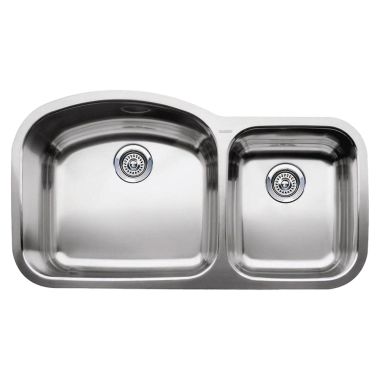 Click here to see Blanco 440242 Blanco 440242 Satin Polished Wave 1-3/4 Double-Bowl Sink