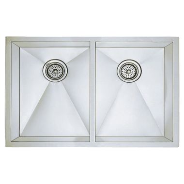 Click here to see Blanco 516220 Blanco 516220 Satin Polished Precision Equal Double-Bowl Sink, Medium