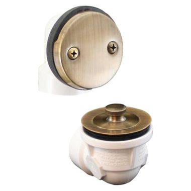 Click here to see Jones Stephens B0711AB Jones Stephens Antique Brass Standard 2-Hole Schedule 40 Lift/Turn Half Kit - B0711AB
