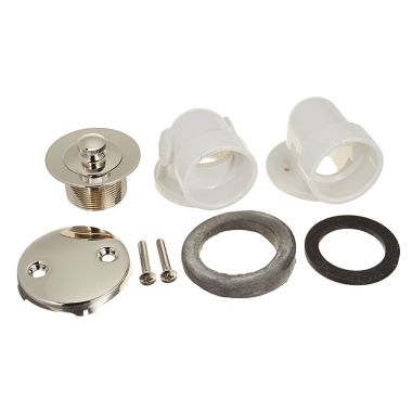 Click here to see Jones Stephens B0711PN Jones Stephens Polished Nickel Standard 2-Hole Schedule 40 Lift/Turn Half Kit - B0711PN