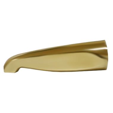 Click here to see Jones Stephens D03016 Jones Stephens Wall Mounted Polished Brass Non-Diverter Tub Spout, Brass, Base Connection - D03-016