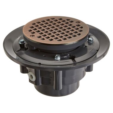 Click here to see Jones Stephens D4984WB Jones Stephens 3 Inch x 4 Inch Old World Bronze Shower Drain With Strainer - D4984WB