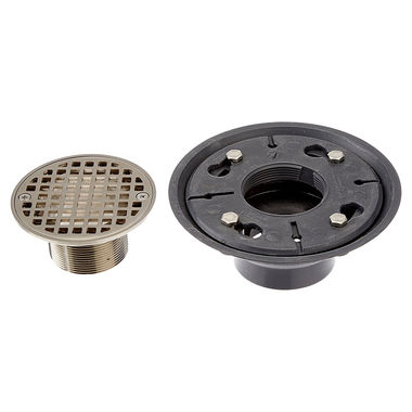 Click here to see Jones Stephens D5001BN Jones Stephens 2 Inch x 3 Inch Brushed Nickel Shower Drain With Strainer - D5001BN