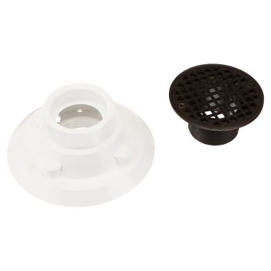 Click here to see Jones Stephens D5001RB Jones Stephens 2 Inch x 3 Inch Oil-Rubbed Bronze Shower Drain With Strainer - D5001RB