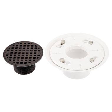 Click here to see Jones Stephens D5001WB Jones Stephens 2 Inch x 3 Inch Old World Bronze Shower Drain With Strainer - D5001WB