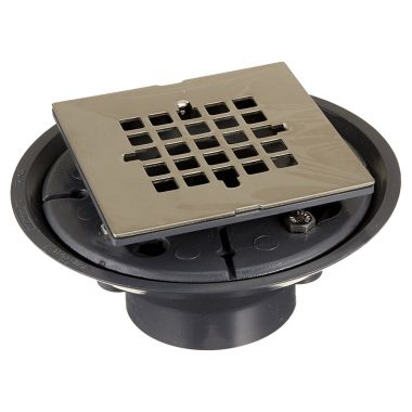 Click here to see Jones Stephens D5088BN Jones Stephens 2 Inch x 3 Inch Brushed Nickel Shower Drain With Strainer - D5088BN