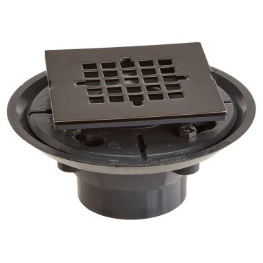 Click here to see Jones Stephens D5088RB Jones Stephens 2 Inch x 3 Inch Oil-Rubbed Bronze Shower Drain With Strainer - D5088RB