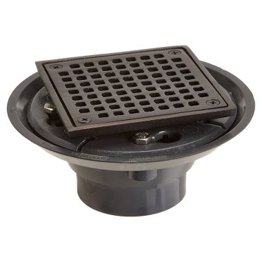 Click here to see Jones Stephens D5094WB Jones Stephens 2 Inch x 3 Inch Old World Bronze Shower Drain With Strainer - D5094WB