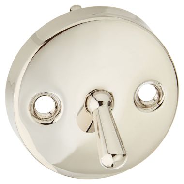 Click here to see Jones Stephens P3566PN Jones Stephens P3566PN Trip Lever Faceplate - 2 Holes, Polished Nickel