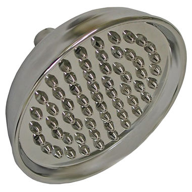 Click here to see Jones Stephens S01085 Jones Stephens 8in Round Shower Head with Tips, 1/2in Swivel Connection, 2.5 GPM, 80 PSI, Chrome - S01085
