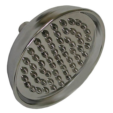Click here to see Jones Stephens S01086 Jones Stephens 10in Round Shower Head with Tips, 1/2in Swivel Connection, 2.5 GPM, 80 PSI, Chrome - S01086