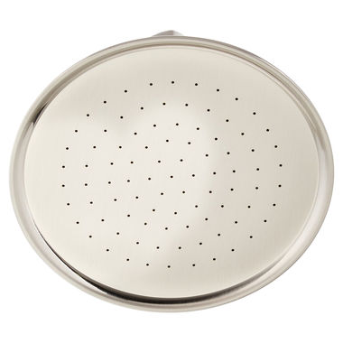 Click here to see Jones Stephens S0187BN Jones Stephens 5-inch Wall Mount Round Shower Head, 1/2in Swivel Connection, 2.5 GPM, 80 PSI, Pearl Nickel - S0187NP