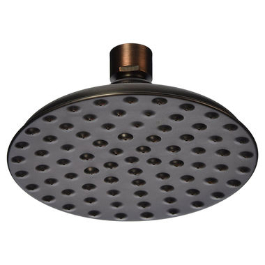 Click here to see Jones Stephens S0188WB Jones Stephens 5in Round Rain Style Shower Head with Dimples, 1/2in Swivel Connection, 2.5 GPM, Old World Bronze - S0188WB