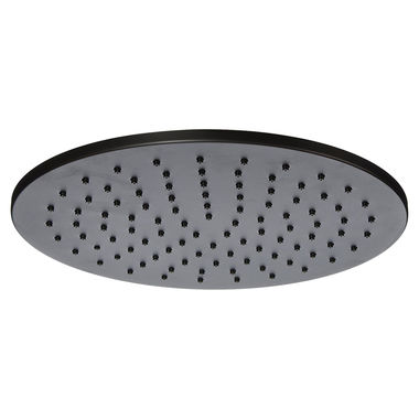 Click here to see Jones Stephens S0193RB Jones Stephens Contemporary 10in Round Rain Shower Head with Rubber Tips, 2.5 GPM, Oil Rubbed Bronze - S0193RB