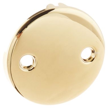 Click here to see Jones Stephens T08113 Jones Stephens 2-Hole Face Plate with Screws, Zinc, Polished Brass - T08113