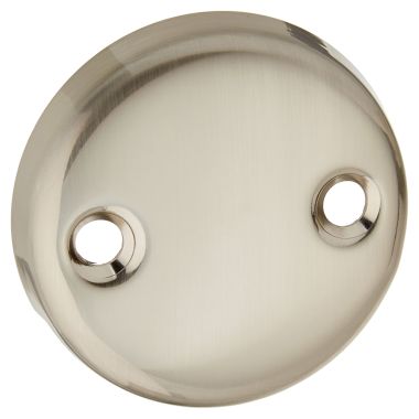 Click here to see Jones Stephens T0813BN Jones Stephens 2-Hole Face Plate with Screws, Zinc, Brushed Nickel - T0813BN