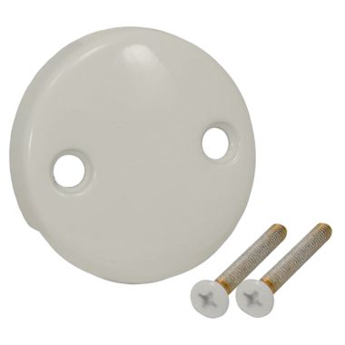 Click here to see Jones Stephens T0813PW Jones Stephens 2-Hole Face Plate with Screws, Zinc, Polar White - T0813PW