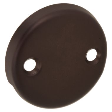 Click here to see Jones Stephens T0813RB Jones Stephens 2-Hole Face Plate with Screws, Zinc, Oil-Rubbed Bronze - T0813RB