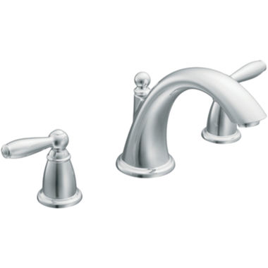 Click here to see Moen T4943 Moen Brantford Two-Handle Garden Tub Faucet Trim, Low Arc Spout, Lever Handles, M-PACT, Chrome - T4943