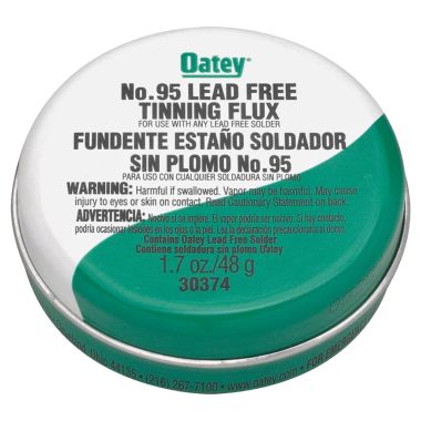 Click here to see Oatey 30374 Oatey No. 95 Tinning Flux, 1.7 oz, Paste, Greenish-Gray