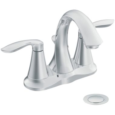 Click here to see Moen 66411 Moen 66411 Eva Two-Handle High Arc Bathroom Faucet, Chrome