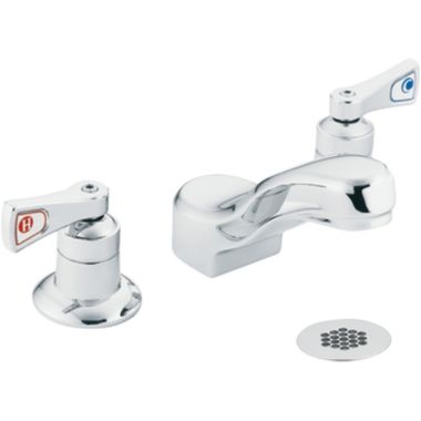 Click here to see Moen 8224 Moen 8224 M-Dura Chrome Two Handle Lavatory Faucet