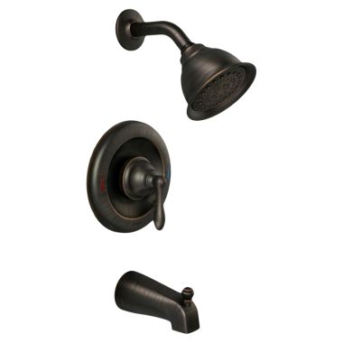 Click here to see Moen 82496EPBRB Moen Caldwell Posi-Temp Tub/Shower Faucet, 1.75 GPM, 1-Function, Single Lever Handle, Eco-Performance, Mediterranean Bronze - 82496EPBRB