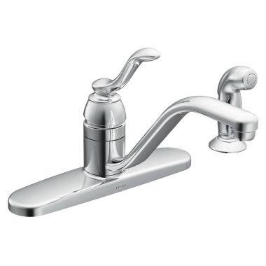 Click here to see Moen CA87528 Moen Banbury Single-Handle Kitchen Faucet w/ Side Spray, Chrome - CA87528