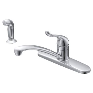Click here to see Moen CA87530 Moen Adler Single-Handle Kitchen Faucet w/ Side Spray, Chrome - CA87530