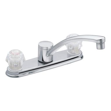 Click here to see Moen CA87685 Moen Adler Two-Handle Kitchen Faucet, Crystal Knobs, Chrome - CA87685