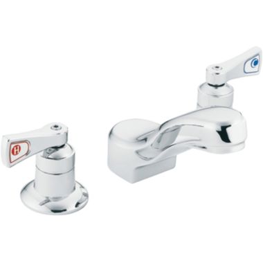Click here to see Moen 8221 Moen Commercial Chrome Two Handle Lavatory Faucet, ADA, 1/2in IPS - 8221 