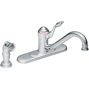 Click here to see Moen 67308 Moen Castleby Single-Handle Kitchen Faucet w/ Side Spray, Chrome - 67308