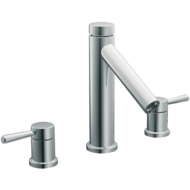 Click here to see Moen T913 Moen Level Two-Handle Roman Tub Faucet Trim, Lever Handles, M-PACT, ADA-Compliant, Chrome - T913 