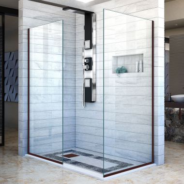 Click here to see DreamLine SHDR-3230342-06 DreamLine SHDR-3230342-06 Linea Frameless Shower Screen - Oil-Rubbed Bronze 