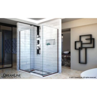 Click here to see DreamLine SHDR-3234342-06 DreamLine Linea Two Individual Frameless Shower Screens 34