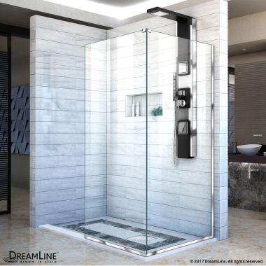 Click here to see DreamLine SHDR-3230343-01 DreamLine Linea Two Adjacent Frameless Shower Screens 34