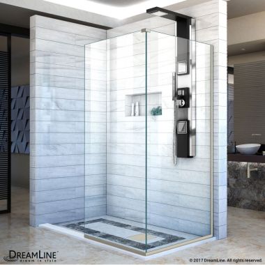 Click here to see DreamLine SHDR-3234303-04 DreamLine Linea Two Adjacent Frameless Shower Screens 30